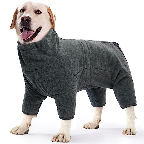 ROZKITCH Hunde-Wintermantel, weicher Fleece-Pullover, Pyjama, Haustier, winddicht, warm, kaltes Wetter, Jacke, Weste, gemütlicher Einteiler, Overall, Bekleidung, Outfit, Kleidung für kleine, von ROZKITCH