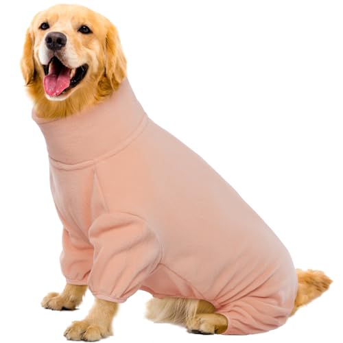 ROZKITCH Hunde-Wintermantel, weicher Fleece-Schlafanzug, winddicht, reflektierend, kaltes Wetter, warme Jacke, Weste mit Leinenloch, gemütlicher Einteiler, Overall, Bekleidung, Outfit, Kleidung für von ROZKITCH