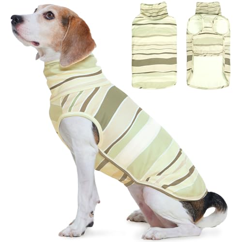 ROZKITCH Hundepullover, Kaltwetterweste für Hunde, dehnbares Sweatshirt und weiche Jacke mit Loch für die Leine für den Innen- und Außenbereich, Dackel, flach, Kaffeebraun L von ROZKITCH
