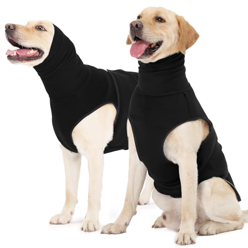 ROZKITCH Hundeweste gegen Angst, atmungsaktive Jacke für Feuerwerk und Reisen, verstellbarer, beruhigender Kapuzenpullover für Geräuschunterdrückung und Gehörschutz, Schwarz, Größe 3XL ROZKITCH Hundeweste gegen Angst, atmungsaktive Jacke für Feuerwerk und Reisen, verstellbarer, beruhigender Kapuzenpullover für Geräuschunterdrückung und Gehörschutz, Schwarz, Größe 3XL von ROZKITCH
