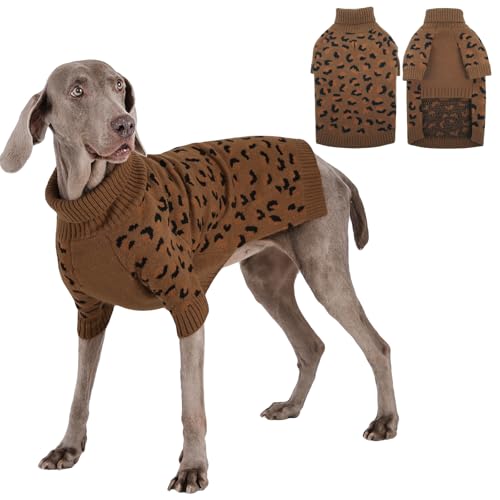 ROZKITCH Strickpullover für große Hunde, Rollkragenpullover für den Winter, weiche warme Kleidung für Labrador, Rottweiler, Pudel, Khaki, 5XL ROZKITCH Strickpullover für große Hunde, Rollkragenpullover für den Winter, weiche warme Kleidung für Labrador, Rottweiler, Pudel, Khaki, 5XL von ROZKITCH