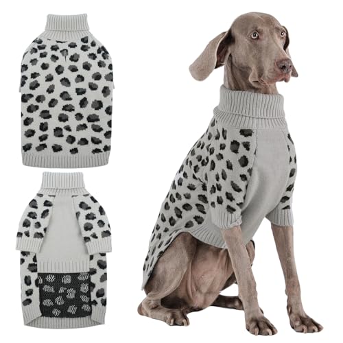 ROZKITCH Winter-Hunde-Rollkragenpullover für große Hunde, weicher Strickpullover für Golden Retriever, Schäferhund, Labrador, Grau, Größe XXL ROZKITCH Winter-Hunde-Rollkragenpullover für große Hunde, weicher Strickpullover für Golden Retriever, Schäferhund, Labrador, Grau, Größe XXL von ROZKITCH