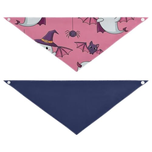 Halloween-Hundehalstuch, Polyester, wendbar, Dreieckstuch für kleine, mittelgroße und große Hunde, 2 Stück Halloween-Hundehalstuch, Polyester, wendbar, Dreieckstuch für kleine, mittelgroße und große Hunde, 2 Stück von RPLIFE