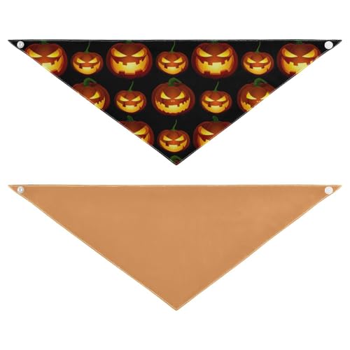 Halloween-Hundehalstuch, waschbar, wendbar, Dreieckstuch für kleine, mittelgroße und große Hunde, 2 Stück Halloween-Hundehalstuch, waschbar, wendbar, Dreieckstuch für kleine, mittelgroße und große Hunde, 2 Stück von RPLIFE