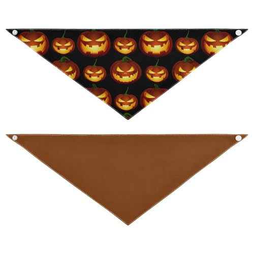 Halloween-Hundehalstuch, weich, wendbar, Dreieckstuch für kleine, mittelgroße und große Hunde, 2 Stück Halloween-Hundehalstuch, weich, wendbar, Dreieckstuch für kleine, mittelgroße und große Hunde, 2 Stück von RPLIFE