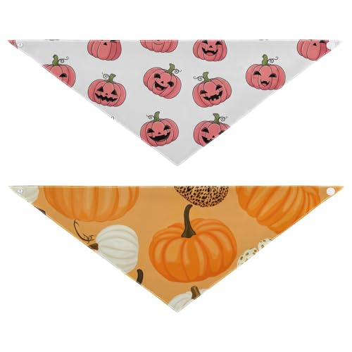 Halloween-Hundehalstuch, wendbar, atmungsaktiv, Katzenschal für den Alltag, Urlaub, Partys, Spaziergänge im Freien (2 Stück) von RPLIFE