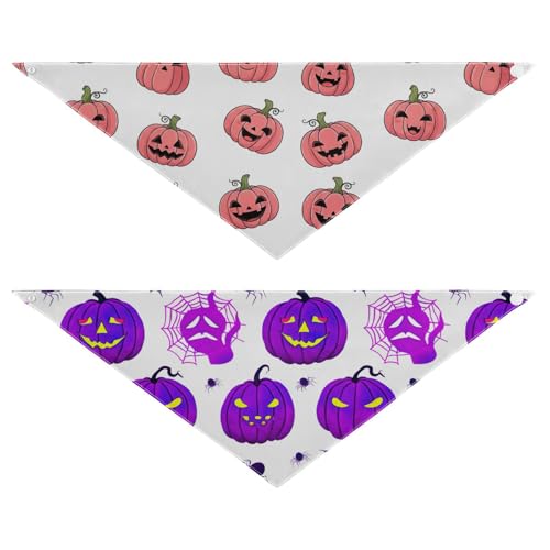 Halloween-Hundehalstuch, wendbar, waschbar, Dreieckstuch für den täglichen Gebrauch, Outdoor, Partys (2 Stück, groß) von RPLIFE