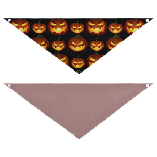 Halloween-Hundehalstuch, wendbar, waschbar, Haustier-Bandana für Outdoor, Training, Reisen (2 Stück, Medium) von RPLIFE