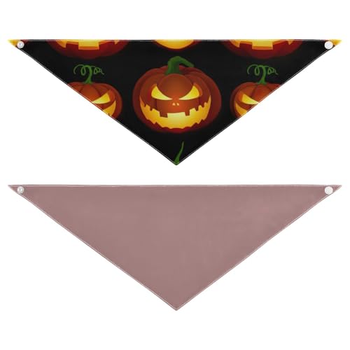 Halloween-Hundehalstuch, wendbar, waschbar, für den Alltag, Urlaub, Partys, Spaziergänge im Freien (2 Stück) von RPLIFE
