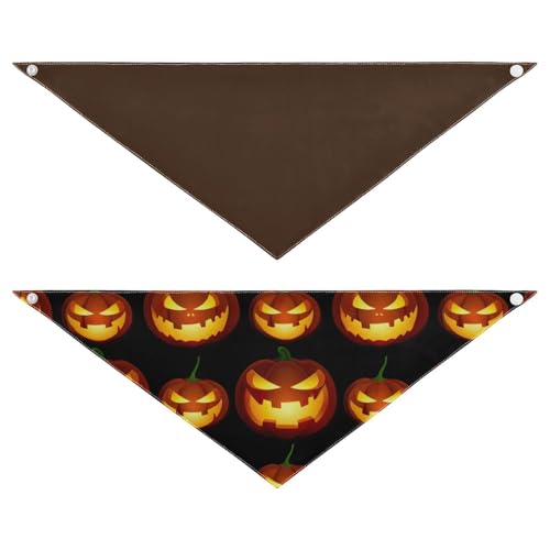 Halloween-Hundehalstuch, wendbar, weich, Katzen-Halstuch, für Outdoor, Training, Reisen, 2 Stück, Größe M Halloween-Hundehalstuch, wendbar, weich, Katzen-Halstuch, für Outdoor, Training, Reisen, 2 Stück, Größe M von RPLIFE