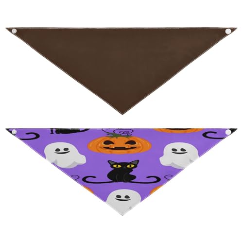 Halloween-Hundehalstuch, wendbar, weich, Katzen-Halstuch, für Outdoor, Training, Reisen, 2 Stück Halloween-Hundehalstuch, wendbar, weich, Katzen-Halstuch, für Outdoor, Training, Reisen, 2 Stück von RPLIFE