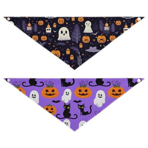 Halloween-Hundehalstuch, wendbar, weich, für den täglichen Gebrauch, Outdoor, Partys, 2 Stück, Größe M Halloween-Hundehalstuch, wendbar, weich, für den täglichen Gebrauch, Outdoor, Partys, 2 Stück, Größe M von RPLIFE