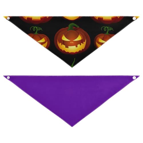 Halloween-Hundehalstuch, wendbar, weich, für den täglichen Gebrauch, Outdoor, Partys (2 Stück, groß) von RPLIFE