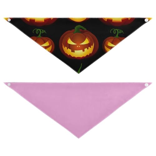 Halloween-Hundehalstücher, wendbar, verstellbar, Katzenschal für den täglichen Gebrauch, Outdoor, Partys (2 Stück, groß) von RPLIFE