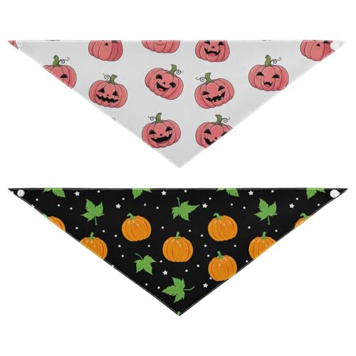 Halloween-Hundehalstücher, wendbar, waschbar, Katzen-Halstuch, für Outdoor, Training, Reisen, 2 Stück von RPLIFE