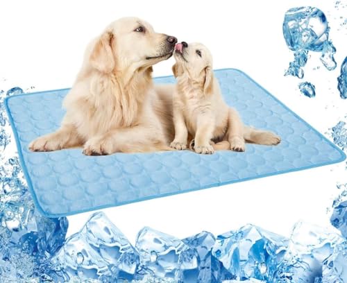 RPixc Haustier-Kühlmatte, geeignet für Hunde, Welpen, Katzen, waschbare Kühlmatte, wiederverwendbare Eishund-selbstkühlende Matte, Haustier-Schlafmatte Decke von RPixc