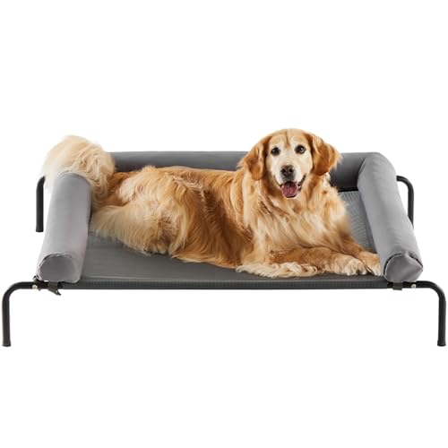 RRPETHOME Großes erhöhtes kühlendes Hundebett, erhöhtes Hundebett für große Hunde, erhöhtes Haustierbett für den Außenbereich, kaufest, tragbar, kühlendes Haustierbett mit rutschfesten Füßen und RRPETHOME Großes erhöhtes kühlendes Hundebett, erhöhtes Hundebett für große Hunde, erhöhtes Haustierbett für den Außenbereich, kaufest, tragbar, kühlendes Haustierbett mit rutschfesten Füßen und von RRPETHOME