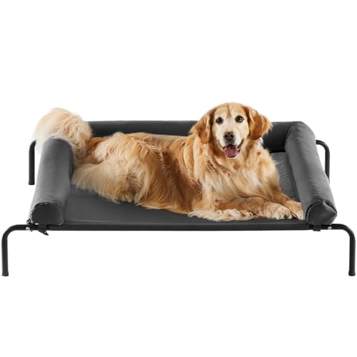 RRPETHOME Großes erhöhtes kühlendes Hundebett, erhöhtes Hundebett für große Hunde, erhöhtes Outdoor-Hundebett, kaufest, tragbar, kühlendes Haustierbett mit rutschfesten Füßen und atmungsaktivem RRPETHOME Großes erhöhtes kühlendes Hundebett, erhöhtes Hundebett für große Hunde, erhöhtes Outdoor-Hundebett, kaufest, tragbar, kühlendes Haustierbett mit rutschfesten Füßen und atmungsaktivem von RRPETHOME