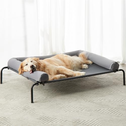 RRPETHOME Großes erhöhtes kühlendes Hundebett, erhöhtes Hundebett für große Hunde, erhöhtes Outdoor-Hundebett, kaufest, tragbar, kühlendes Haustierbett mit rutschfesten Füßen und atmungsaktivem RRPETHOME Großes erhöhtes kühlendes Hundebett, erhöhtes Hundebett für große Hunde, erhöhtes Outdoor-Hundebett, kaufest, tragbar, kühlendes Haustierbett mit rutschfesten Füßen und atmungsaktivem von RRPETHOME