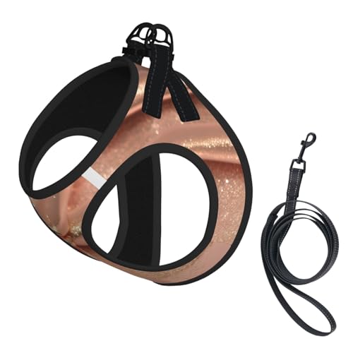 Hundegeschirr und Leine, Set aus weichem Netzgewebe, reflektierend, atmungsaktiv, leicht, Roségold mit Glitzeraufdruck Hundegeschirr und Leine, Set aus weichem Netzgewebe, reflektierend, atmungsaktiv, leicht, Roségold mit Glitzeraufdruck von RRSZCC