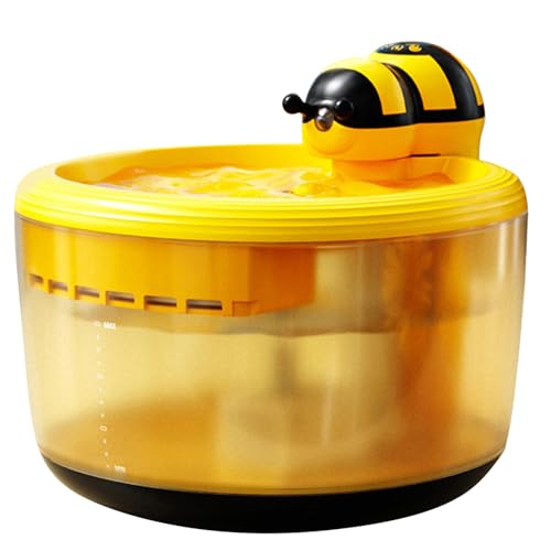 RRXIMHTT Honeybee Wasserspender für Haustiere, kabelloser Katzenwasserspender, ultra-leise, fortschrittliche Filtertechnologie, automatischer Hundewasserspender, leise Pumpe, 4-stufige Filtration für von RRXIMHTT