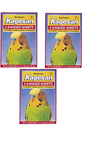 RS Pet, Vogelkäfig-Sandpapier, 3 x 5 Packungen = 15 Bögen, 43 x 28 cm von RS Pet