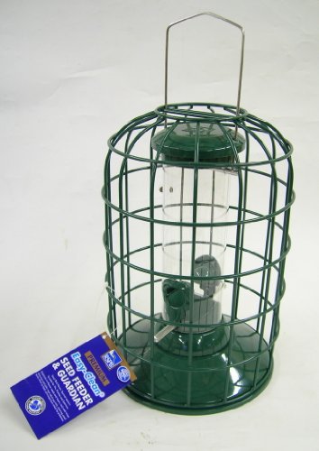 RSPB Futterspender für Wildvögel, Eichhörnchensicher, aus grünem Metall, robust für den Außen- und Garteneinsatz, unterstützt Wohltätigkeitsorganisation von RSPB