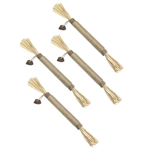 RSYHVG Kaustäbchen für Kätzchen, Zahnspielzeug, natürliche Zahnung, Reinigung der Zähne, Katzenminze, Kauspielzeug für den Innenbereich, zum Zahnen und Stressabbau, 4 Stück RSYHVG Kaustäbchen für Kätzchen, Zahnspielzeug, natürliche Zahnung, Reinigung der Zähne, Katzenminze, Kauspielzeug für den Innenbereich, zum Zahnen und Stressabbau, 4 Stück von RSYHVG