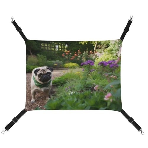 RTFGHJS Hängende Haustier-Hängematte für Käfig, weich, atmungsaktiv, DOD im Garten, Haustierkäfigbett mit Metallhaken, für kleine Haustiere, Schlafunterlage für Katzen, Hunde, Kaninchen, andere von RTFGHJS