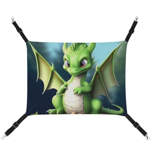 RTFGHJS Hängende Haustier-Hängematte für Käfig, weich, atmungsaktiv, Drachen, niedliches Haustierkäfigbett mit Metallhaken, für kleine Haustiere, ruhende Schlafunterlage für Katzen, Hunde, Kaninchen, RTFGHJS Hängende Haustier-Hängematte für Käfig, weich, atmungsaktiv, Drachen, niedliches Haustierkäfigbett mit Metallhaken, für kleine Haustiere, ruhende Schlafunterlage für Katzen, Hunde, Kaninchen, von RTFGHJS