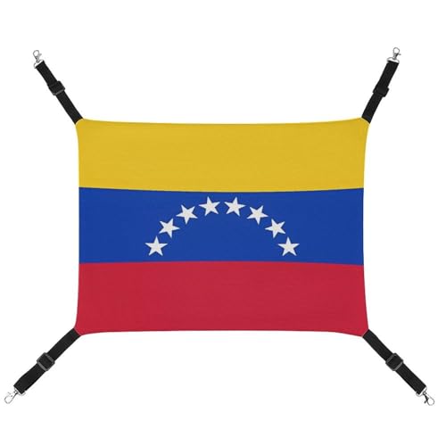 RTFGHJS Hängende Haustier-Hängematte für Käfig, weich, atmungsaktiv, Flagge von Venezuela, Haustierkäfigbett mit Metallhaken, für kleine Haustiere, Schlafunterlage für Katzen, Hunde, Kaninchen, andere RTFGHJS Hängende Haustier-Hängematte für Käfig, weich, atmungsaktiv, Flagge von Venezuela, Haustierkäfigbett mit Metallhaken, für kleine Haustiere, Schlafunterlage für Katzen, Hunde, Kaninchen, andere von RTFGHJS