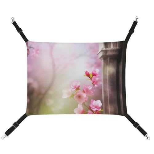 RTFGHJS Hängende Haustier-Hängematte für Käfig, weich, atmungsaktiv, Frühlingsblumen, Haustierkäfigbett mit Metallhaken, für kleine Haustiere, ruhende Schlafunterlage für Katzen, Hunde, Kaninchen, RTFGHJS Hängende Haustier-Hängematte für Käfig, weich, atmungsaktiv, Frühlingsblumen, Haustierkäfigbett mit Metallhaken, für kleine Haustiere, ruhende Schlafunterlage für Katzen, Hunde, Kaninchen, von RTFGHJS