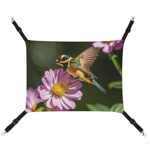 RTFGHJS Hängende Haustier-Hängematte für Käfig, weich, atmungsaktiv, Garten, Vogel, Blumen, Haustierkäfigbett mit Metallhaken, für kleine Haustiere, ruhende Schlafunterlage für Katzen, Hunde, RTFGHJS Hängende Haustier-Hängematte für Käfig, weich, atmungsaktiv, Garten, Vogel, Blumen, Haustierkäfigbett mit Metallhaken, für kleine Haustiere, ruhende Schlafunterlage für Katzen, Hunde, von RTFGHJS
