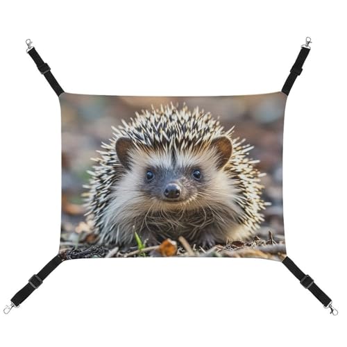 RTFGHJS Hängende Haustier-Hängematte für Käfig, weich, atmungsaktiv, Igel, Haustierkäfigbett mit Metallhaken, für kleine Haustiere, Schlafunterlage für Katzen, Hunde, Kaninchen, andere Kleintiere von RTFGHJS