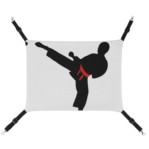RTFGHJS Hängende Haustier-Hängematte für Käfig, weich, atmungsaktiv, Karate, Jungen, wechselbarer Gürtel, Farbe, Haustierkäfigbett mit Metallhaken, für kleine Haustiere, ruhende Schlafunterlage für RTFGHJS Hängende Haustier-Hängematte für Käfig, weich, atmungsaktiv, Karate, Jungen, wechselbarer Gürtel, Farbe, Haustierkäfigbett mit Metallhaken, für kleine Haustiere, ruhende Schlafunterlage für von RTFGHJS