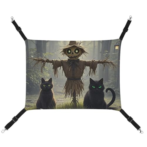 RTFGHJS Hängende Haustier-Hängematte für Käfig, weich, atmungsaktiv, Katze auf dem Boden, Haustierkäfigbett mit Metallhaken, für kleine Haustiere, Schlafunterlage für Katzen, Hunde, Kaninchen, andere von RTFGHJS