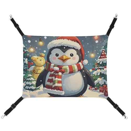 RTFGHJS Hängende Haustier-Hängematte für Käfig, weich, atmungsaktiv, Weihnachten, lustig, Pinguin, Haustier-Käfig, Bett mit Metallhaken, für kleine Haustiere, ruhende Schlafunterlage für Katzen, RTFGHJS Hängende Haustier-Hängematte für Käfig, weich, atmungsaktiv, Weihnachten, lustig, Pinguin, Haustier-Käfig, Bett mit Metallhaken, für kleine Haustiere, ruhende Schlafunterlage für Katzen, von RTFGHJS