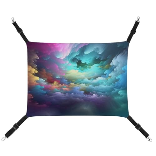 RTFGHJS Hängende Haustier-Hängematte für Käfig, weich, atmungsaktiv, bunt, Wolkenkäfig, Bett mit Metallhaken, für kleine Haustiere, Schlafunterlage für Katzen, Hunde, Kaninchen, andere Kleintiere RTFGHJS Hängende Haustier-Hängematte für Käfig, weich, atmungsaktiv, bunt, Wolkenkäfig, Bett mit Metallhaken, für kleine Haustiere, Schlafunterlage für Katzen, Hunde, Kaninchen, andere Kleintiere von RTFGHJS