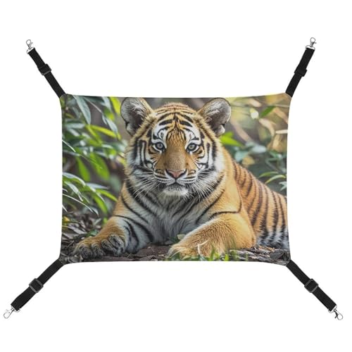 RTFGHJS Hängende Haustier-Hängematte für Käfig, weich, atmungsaktiv, großer Tiger, Haustier-Käfig, Bett mit Metallhaken, für kleine Haustiere, ruhende Schlafunterlage für Katzen, Hunde, Kaninchen, RTFGHJS Hängende Haustier-Hängematte für Käfig, weich, atmungsaktiv, großer Tiger, Haustier-Käfig, Bett mit Metallhaken, für kleine Haustiere, ruhende Schlafunterlage für Katzen, Hunde, Kaninchen, von RTFGHJS