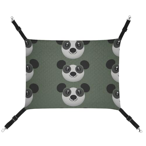 RTFGHJS Hängende Haustier-Hängematte für Käfig, weich, atmungsaktiv, lustig, Panda, Haustierkäfigbett mit Metallhaken, für kleine Haustiere, ruhende Schlafunterlage für Katzen, Hunde, Kaninchen, von RTFGHJS