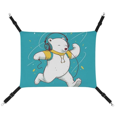 RTFGHJS Hängende Haustier-Hängematte für Käfig, weich, atmungsaktiv, springender Bär, Haustierkäfigbett mit Metallhaken, für kleine Haustiere, Schlafunterlage für Katzen, Hunde, Kaninchen, andere RTFGHJS Hängende Haustier-Hängematte für Käfig, weich, atmungsaktiv, springender Bär, Haustierkäfigbett mit Metallhaken, für kleine Haustiere, Schlafunterlage für Katzen, Hunde, Kaninchen, andere von RTFGHJS