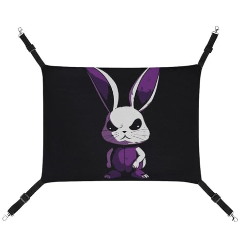 RTFGHJS Hängende Haustier-Hängematte für Käfig, weich, atmungsaktiv, violett, Kaninchen, Haustierkäfigbett mit Metallhaken, für kleine Haustiere, ruhende Schlafunterlage für Katzen, Hunde, Kaninchen, von RTFGHJS