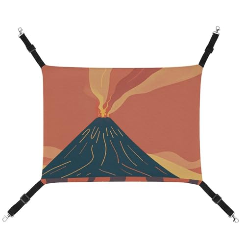 RTFGHJS Hängende Haustier-Hängematte für Käfig, weich, atmungsaktiv, vulkanisches Muster, Haustierkäfigbett mit Metallhaken, Schlafunterlage für Katzen, Hunde, Kaninchen, andere Kleintiere RTFGHJS Hängende Haustier-Hängematte für Käfig, weich, atmungsaktiv, vulkanisches Muster, Haustierkäfigbett mit Metallhaken, Schlafunterlage für Katzen, Hunde, Kaninchen, andere Kleintiere von RTFGHJS