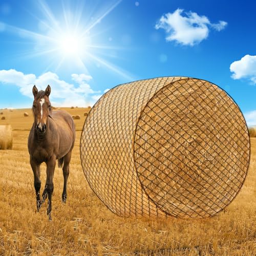 RTFLYKAY 1,5 x 1,5 m rundes Ballen-Heunetz, 1,5 x 1,5 m, stabiles Heunetz, langsames Füttern für Pferde, knotenloses langsames Füttern, Heunetz für Nutztiere, langsames Füttern, Heunetze mit 5,1 cm RTFLYKAY 1,5 x 1,5 m rundes Ballen-Heunetz, 1,5 x 1,5 m, stabiles Heunetz, langsames Füttern für Pferde, knotenloses langsames Füttern, Heunetz für Nutztiere, langsames Füttern, Heunetze mit 5,1 cm von RTFLYKAY