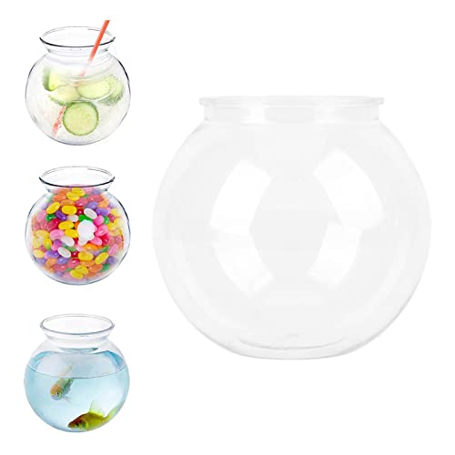 Fischschalen, Stabiles Kleines Rundes Aquarium aus Kunststoff, Vielseitig Einsetzbar, Strapazierfähig für den Schreibtisch für Dekorationen (L) von RTLR
