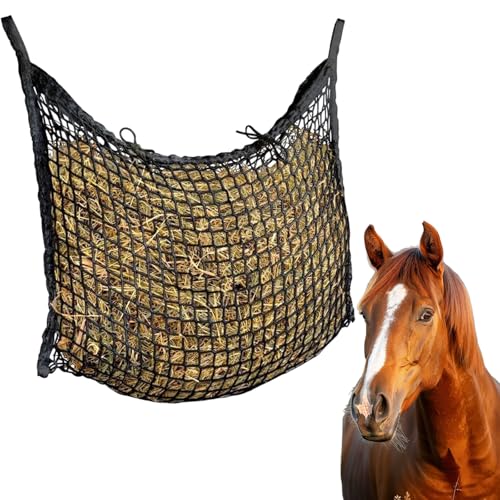 RTSHUK Heunetz für Pferde, Heutasche Groß 90x80cm Farming Heunetztasche Pferdeheunetz Engmaschig Heusack mit Maschenweite 3x3cm für Artgerechte Fütterung Schwarz RTSHUK Heunetz für Pferde, Heutasche Groß 90x80cm Farming Heunetztasche Pferdeheunetz Engmaschig Heusack mit Maschenweite 3x3cm für Artgerechte Fütterung Schwarz von RTSHUK
