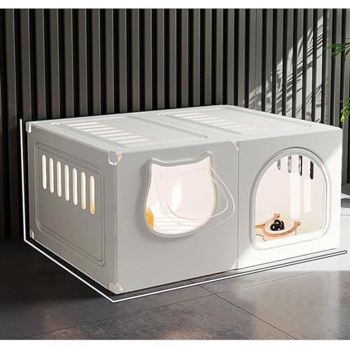 Katzengehege for den Innenbereich mit Tür, Abnehmbarer DIY-Katzenkäfig for Kätzchen, Frettchen und Andere Tiere, Catio, Chinchillakäfig(Color:White,Size:35cm/14in) von RTTZBOZ