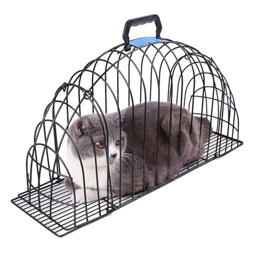 Katzenwaschkäfig, Katzenduschkäfig Vielseitig Einsetzbar, Kratzfest, Tragbarer Katzenbadekäfig aus Metall(52 * 24 * 16cm/20 * 9 * 6in) von RTTZBOZ