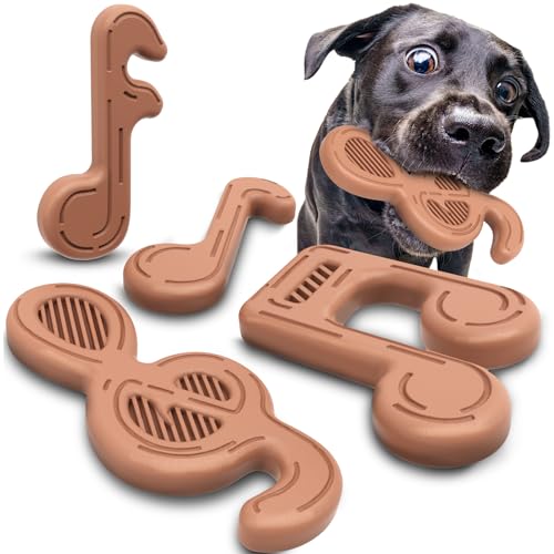 "RUCACIO Unzerstörbares Hundespielzeug, Robustes Hundekauspielzeug für kleine und mittelgroße Hunde, langlebiges Zahnpflegespielzeug für Hunde, 4er-Pack von RUCACIO