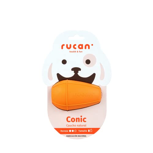 RUCAN - Conic | Befüllbares und Einfrierbares Spielzeug für Hunde aus Naturkautschuk | Mentale Stimulation | Reduziert Angst | Ideal für Unterhaltung und Hundegesundheit (mittlere Härte, kleine Größe) von RUCAN